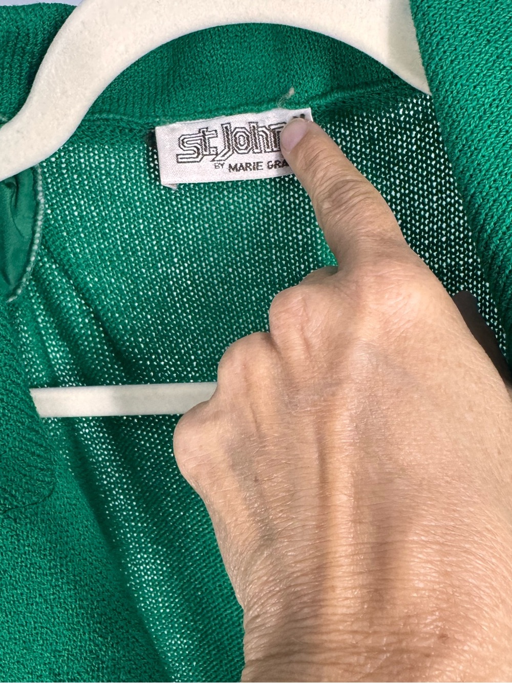 Vintage St John Kelly green 1980s pleated dress shirtwaist 12 - Picture 5 of 9